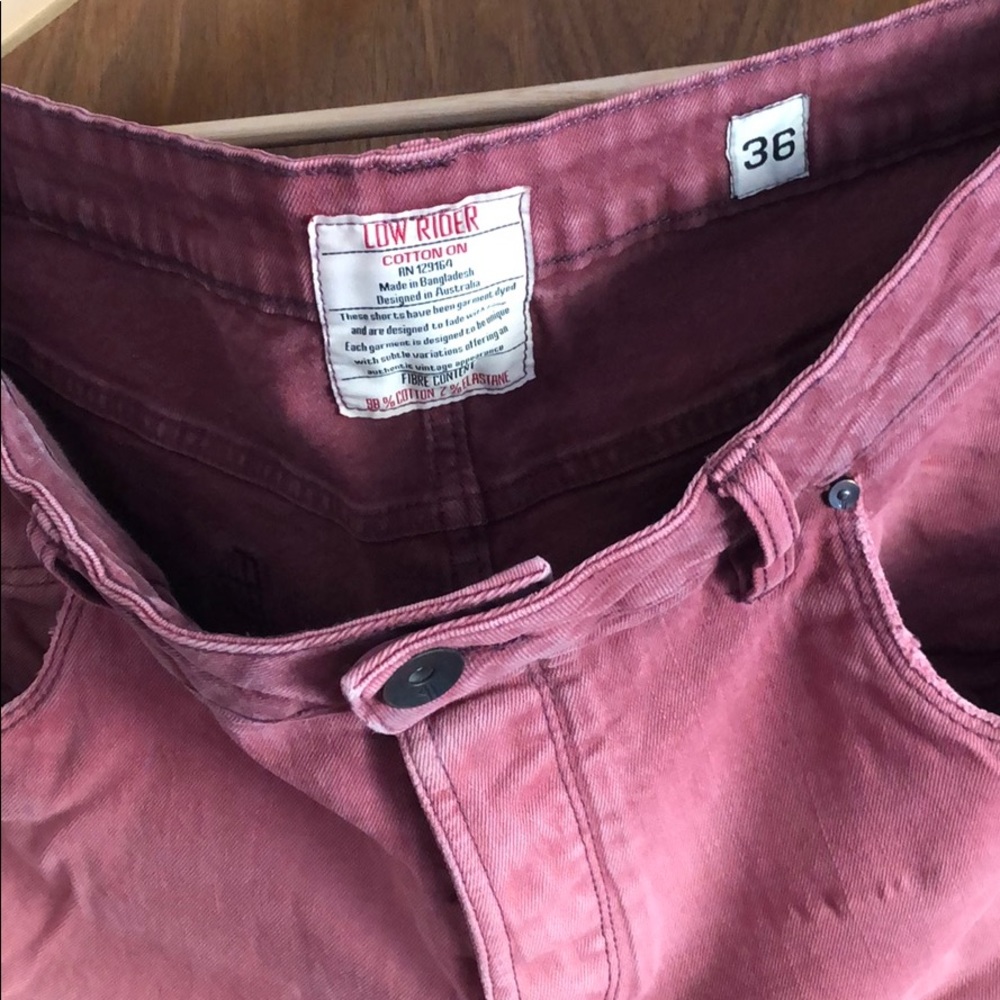 Garment dyed jean shorts size 36
